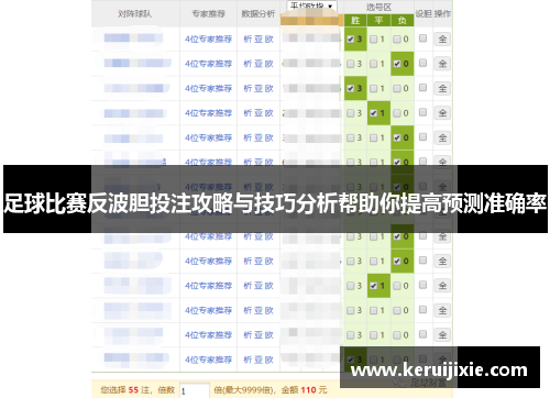 足球比赛反波胆投注攻略与技巧分析帮助你提高预测准确率